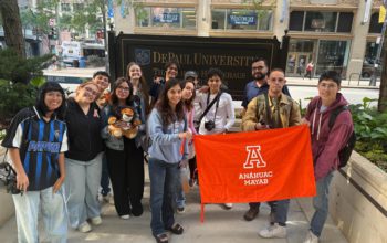 Estudiantes de la Universidad Anáhuac Mayab, de visita en DePaul University.- Foto de José Alberto Guerrero Silva