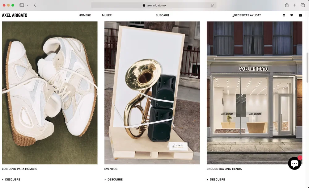 Axel Arigato irrumpe en México con su primera tienda virtual en Latinoamérica