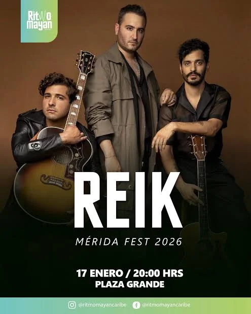 Reik cierra el Mérida Fest 2026 con concierto multitudinario en la Plaza Grande