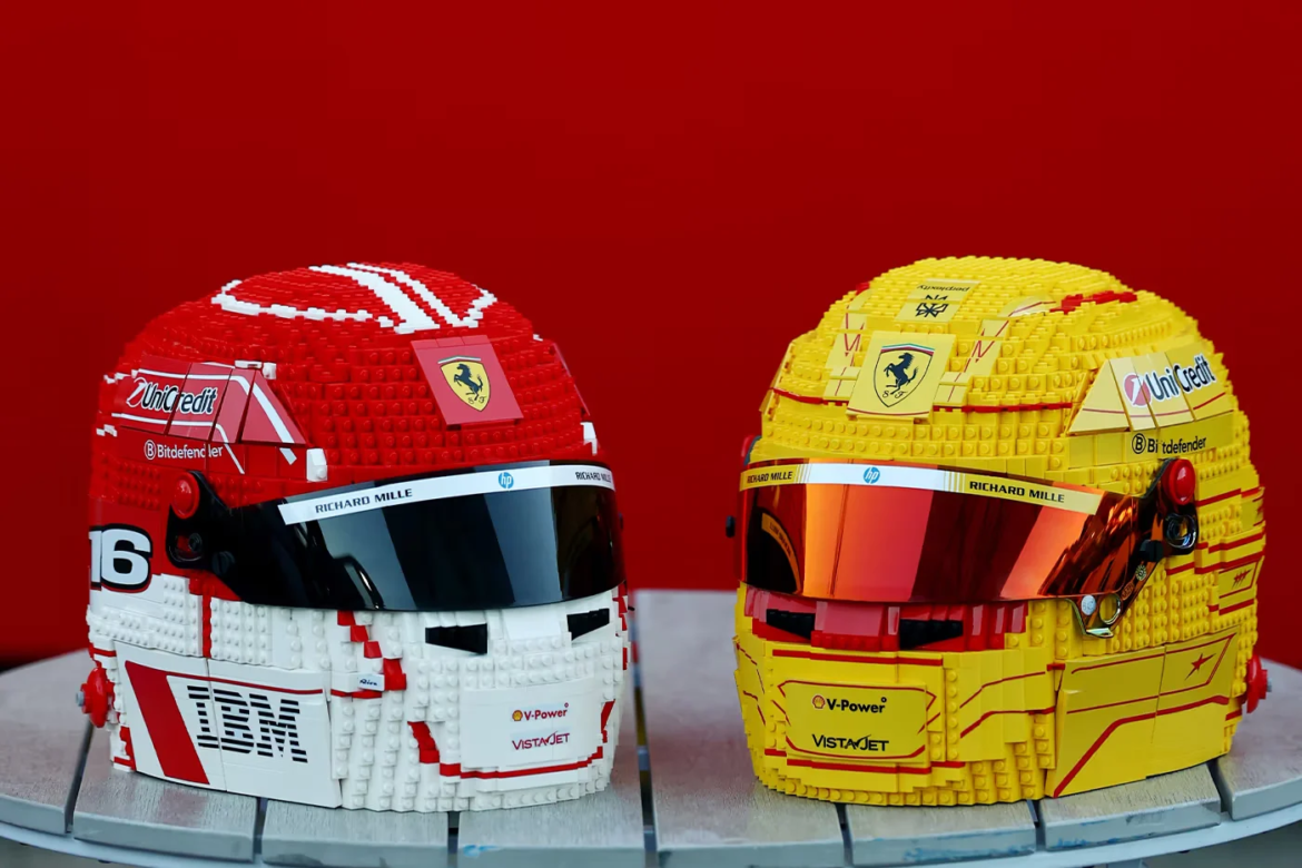 LEGO presenta los cascos de Ferrari de Lewis Hamilton y Charles Leclerc en sets coleccionables para fans de la F1